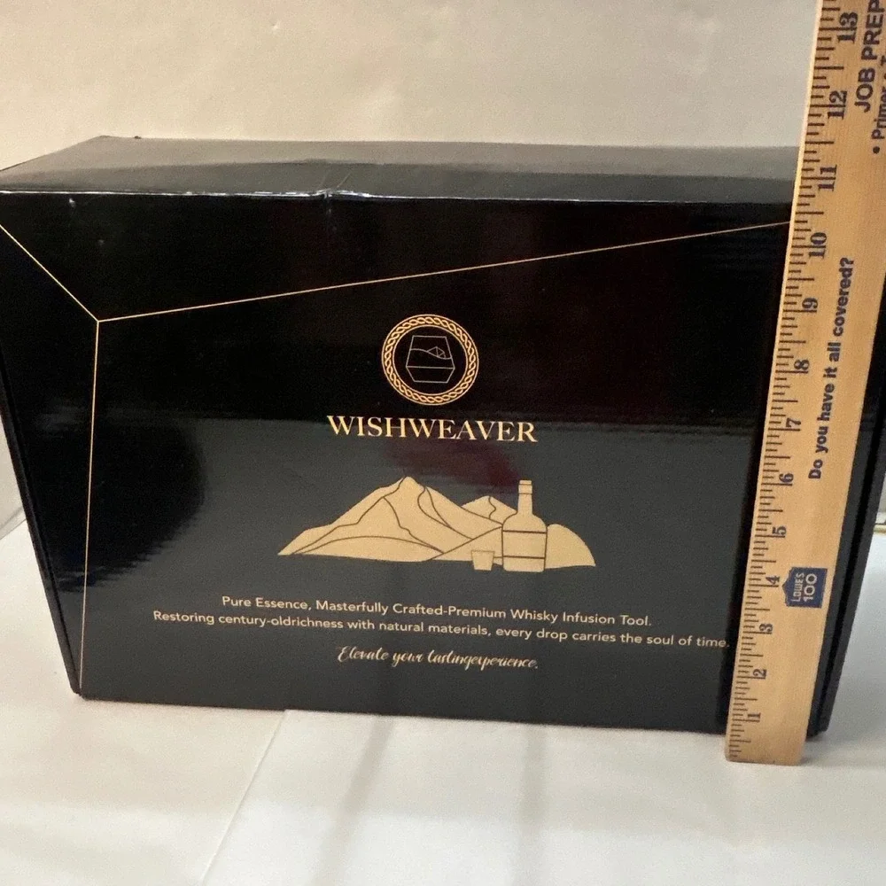 Wishweaver Premium Whisky Infusion Kit 2 Decanters 14 Spices Whiskey Stones Set